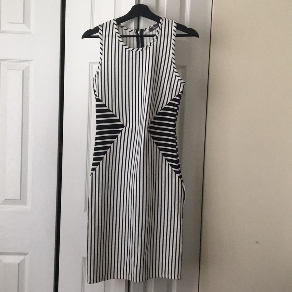 Striped Zip up dress